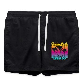 Palolem Beach India - Swim Trunks - black - Front - AI Model Male 185 light (185cm)