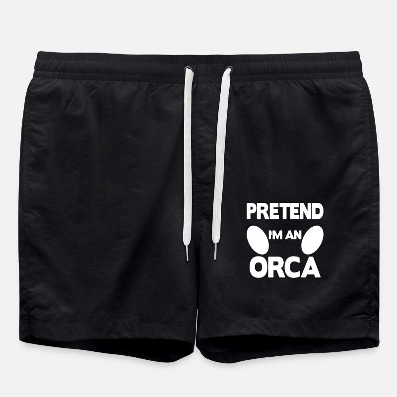 Pretend i'm an Orca - Badeshorts - Schwarz