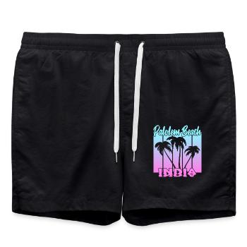 Palolem Beach India - Swim Trunks - black - Front - AI Model Male 185 light (185cm)