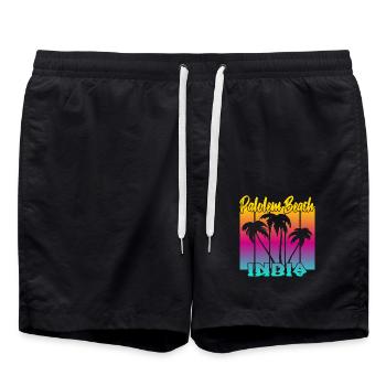 Palolem Beach India - Swim Trunks - black - Front - AI Model Male 185 light (185cm)
