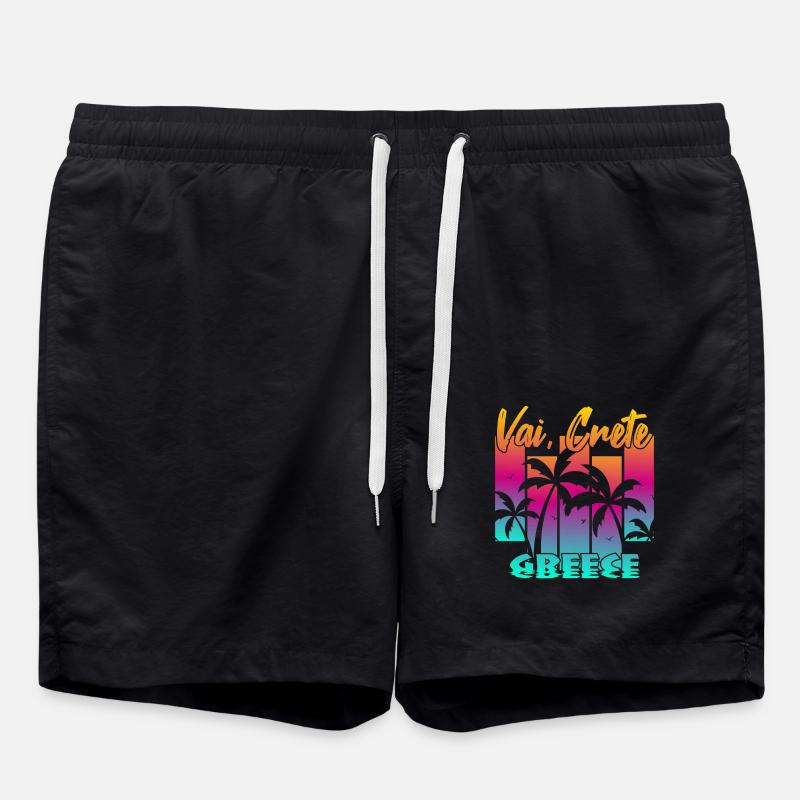 Vai Crete Greece - Badeshorts - Schwarz