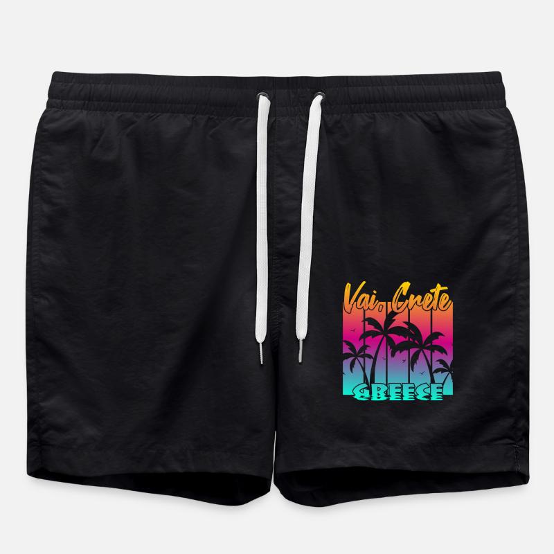 Vai Crete Greece - Swim Trunks - black