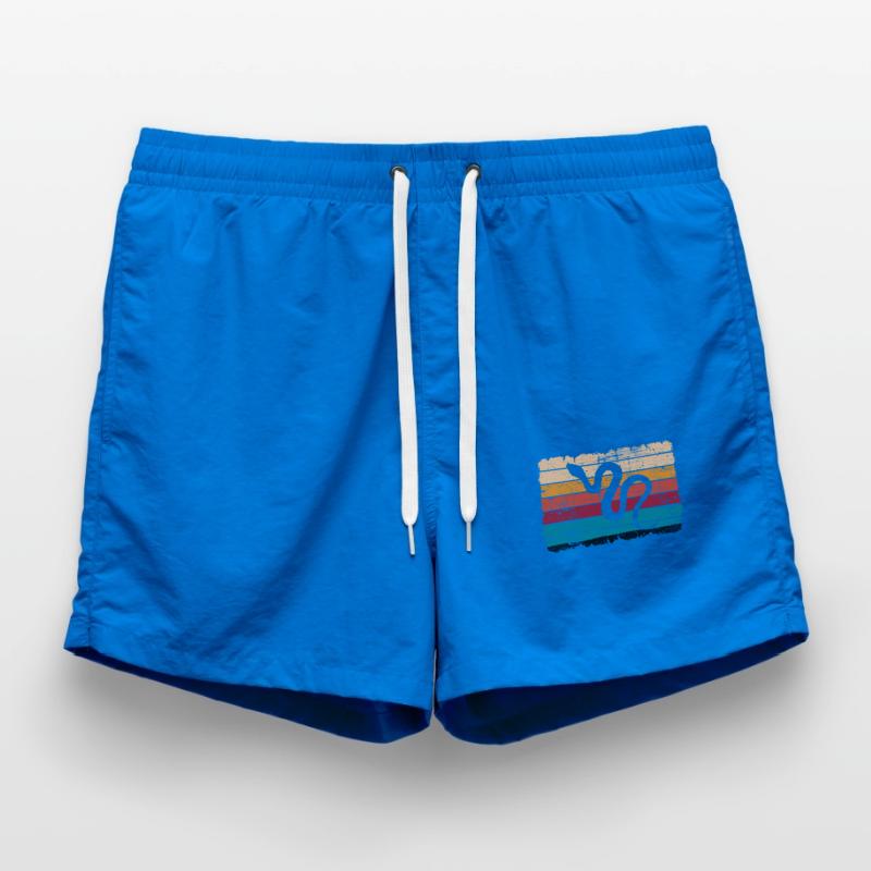 Snake Retro Reptile Python Gift idea Badeshorts