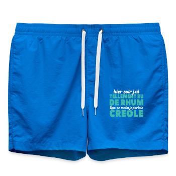 Hier Soir J'ai Tellement Bu De Rhum - Short de bain - cobalt blue - Devant