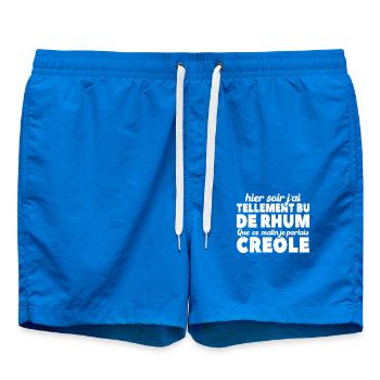 Hier Soir J'ai Tellement Bu De Rhum - Short de bain - cobalt blue - Devant