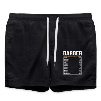 Coiffeur du jour Drôle de coiffeur - Short de bain - noir - Devant - AI Model Male 185 light (185cm)