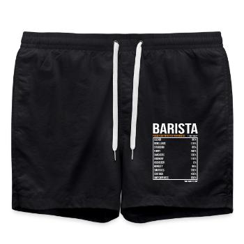 Barista Daily Funny Barista - Swim Trunks - black - Front - AI Model Male 185 light (185cm)