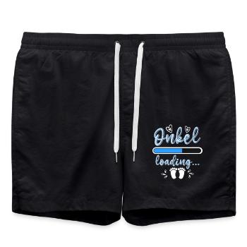Onkel 2023 loading Nichte Neffe Baby - Badeshorts - Schwarz - Vorne - AI Model Male 185 light (185cm)