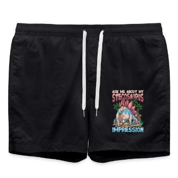 Ask Me About My Stegosaurus Impression - Badeshorts - Schwarz - Vorne - AI Model Male 185 light (185cm)