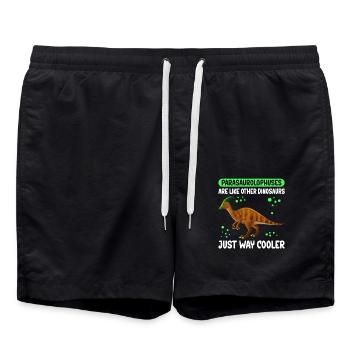 Parasaurolophus Dinosaur | Dinos Gift - Swim Trunks - black - Front - AI Model Male 185 light (185cm)