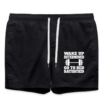 Fitness Athlètes Musculation Muscle Bodybuilder - Short de bain - noir - Devant - AI Model Male 185 light (185cm)
