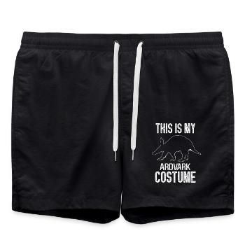 This Is My Aardvark Costume for Halloween - Swim Trunks - black - Front - AI Model Male 185 light (185cm)