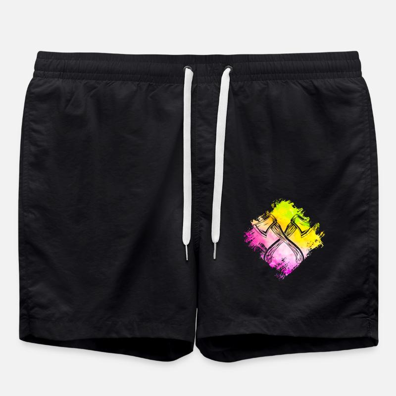 Axe throwing - Swim Trunks - black