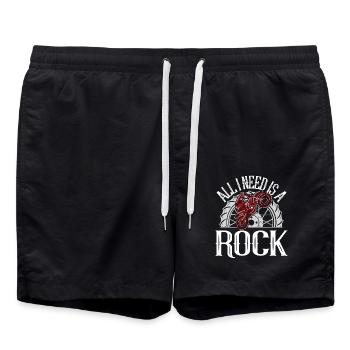 Motocross - Short de bain - noir - Devant - AI Model Male 185 light (185cm)