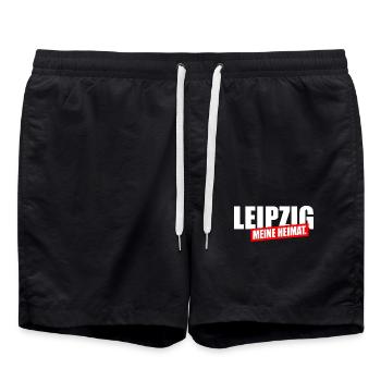 Leipzig meine Heimat - Badeshorts - Schwarz - Vorne - AI Model Male 185 light (185cm)