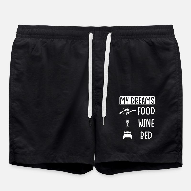 Nourriture Vin Sommeil - Short de bain - noir