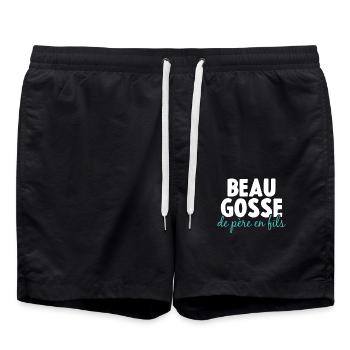 Beau Gosse De Père En Fils - Short de bain - noir - Devant - AI Model Male 185 light (185cm)