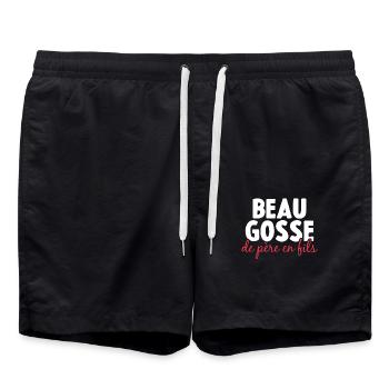 Beau Gosse De Père En Fils - Short de bain - noir - Devant - AI Model Male 185 light (185cm)