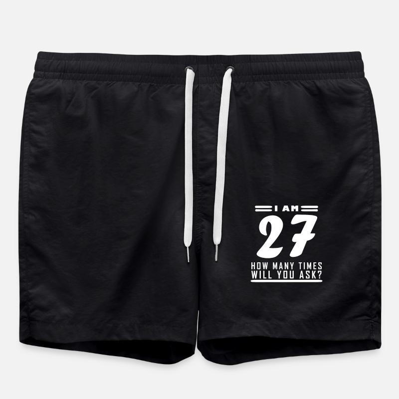 J’ai 27 ans – 27e anniversaire cadeau - Short de bain - noir