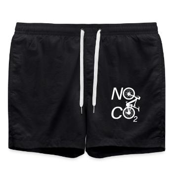 Pas de CO2 Vélo Changement climatique VTT VTT E-Bike - Short de bain - noir - Devant - AI Model Male 185 light (185cm)