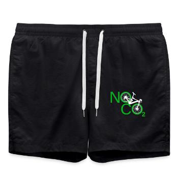 Pas de CO2 Vélo Changement climatique VTT VTT E-Bike - Short de bain - noir - Devant - AI Model Male 185 light (185cm)