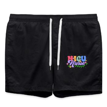Hôpital d’infirmières de l’USIN - Short de bain - noir - Devant - AI Model Male 185 light (185cm)