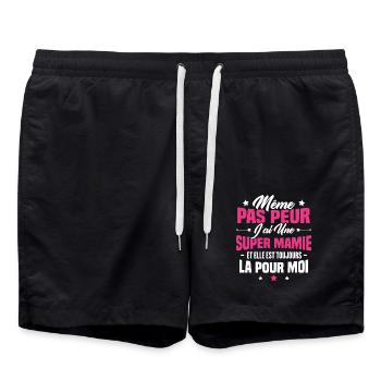 J'ai une Mamie et elle est toujours la pour moi - Short de bain - noir - Devant - AI Model Male 185 light (185cm)