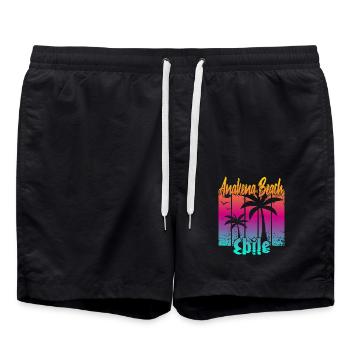 Anakena Beach Chile - Badeshorts - Schwarz - Vorne - AI Model Male 185 light (185cm)