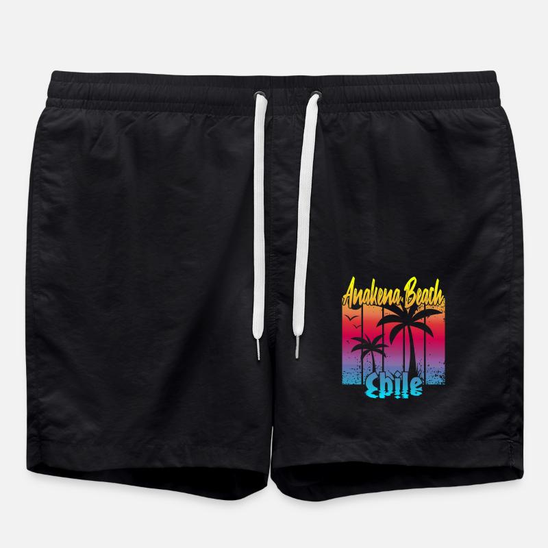 Anakena Beach Chile - Swim Trunks - black