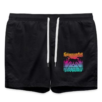 Atoll de Fakarava Français Polynésie - Short de bain - noir - Devant - AI Model Male 185 light (185cm)