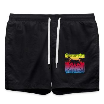 Atoll de Fakarava Français Polynésie - Short de bain - noir - Devant - AI Model Male 185 light (185cm)