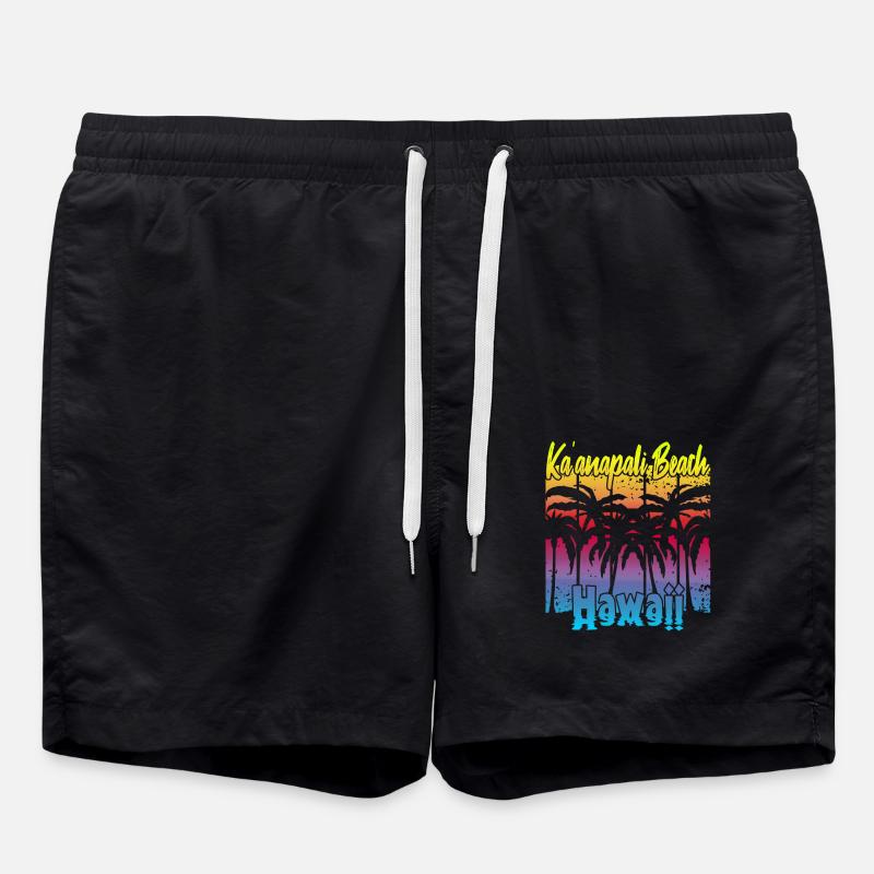 Ka’anapali Beach Hawaii - Badeshorts - Schwarz