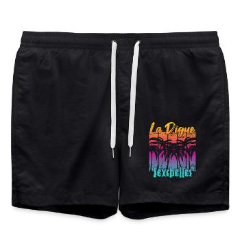 La Digue Seychelles - Badeshorts - Schwarz - Vorne - AI Model Male 185 light (185cm)