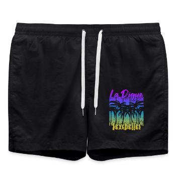La Digue Seychelles - Badeshorts - Schwarz - Vorne - AI Model Male 185 light (185cm)