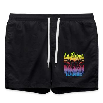 La Digue Seychelles - Badeshorts - Schwarz - Vorne - AI Model Male 185 light (185cm)