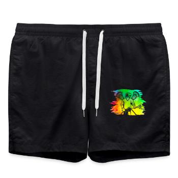 Lacrosse - Badeshorts - Schwarz - Vorne - AI Model Male 185 light (185cm)