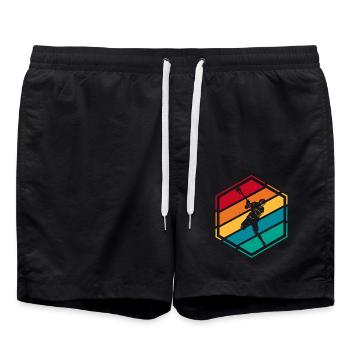 Lacrosse - Badeshorts - Schwarz - Vorne - AI Model Male 185 light (185cm)