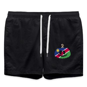 Hungary Halloween Pumpkin - Swim Trunks - black - Front - AI Model Male 185 light (185cm)