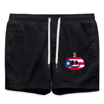 Hungary Halloween Pumpkin - Swim Trunks - black - Front - AI Model Male 185 light (185cm)