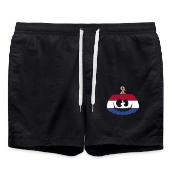 Ungarn Halloween Kürbis - Badeshorts - Schwarz - Vorne - AI Model Male 185 light (185cm)