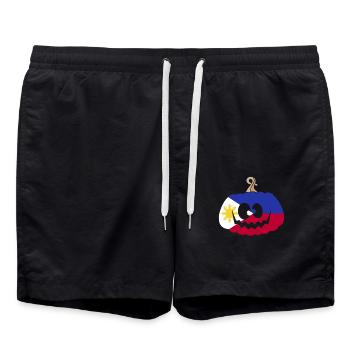 Hungary Halloween Pumpkin - Swim Trunks - black - Front - AI Model Male 185 light (185cm)