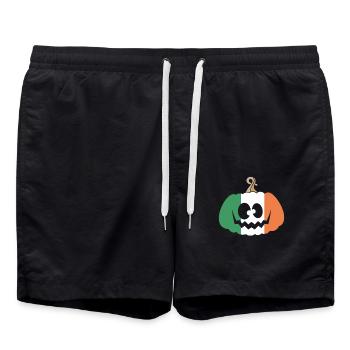 Hungary Halloween Pumpkin - Swim Trunks - black - Front - AI Model Male 185 light (185cm)