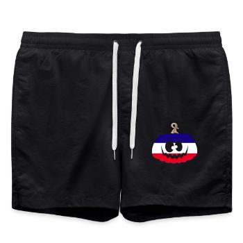 Hungary Halloween Pumpkin - Swim Trunks - black - Front - AI Model Male 185 light (185cm)