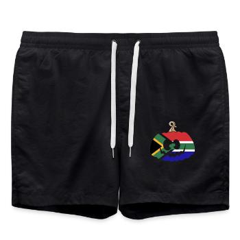 Hungary Halloween Pumpkin - Swim Trunks - black - Front - AI Model Male 185 light (185cm)