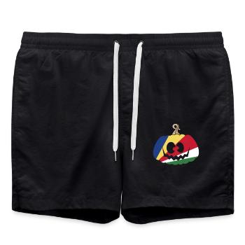 Hungary Halloween Pumpkin - Swim Trunks - black - Front - AI Model Male 185 light (185cm)
