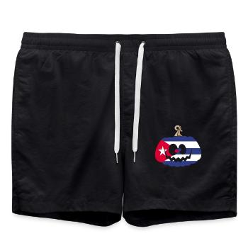 Hongrie Halloween Citrouille - Short de bain - noir - Devant - AI Model Male 185 light (185cm)