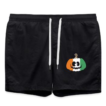 Hungary Halloween Pumpkin - Swim Trunks - black - Front - AI Model Male 185 light (185cm)