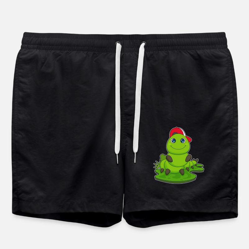 Chenille avec capuchon - Short de bain - noir