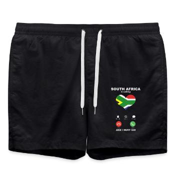L’Afrique du Sud appelle South Africa Heart Souvenir - Short de bain - noir - Devant - AI Model Male 185 light (185cm)