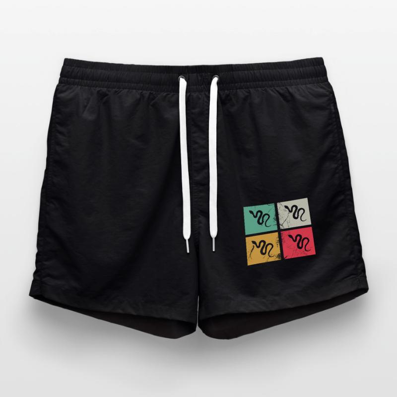 Snake Retro Reptile Python Gift idea Swim Trunks